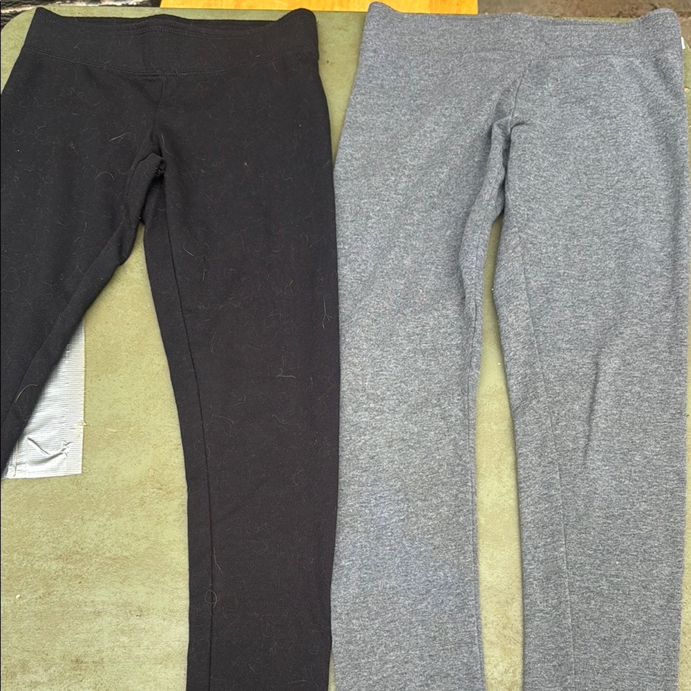 Garage Black and Gray Leggings Stretchy Athletic Bottoms